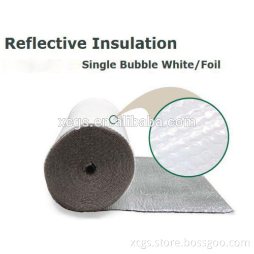 MPET/1/8" Reflective/ Bubble/White Poly Inside Roll for Shed Insulation Metal Buildings
